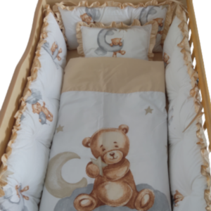 Спален комплект с обиколник Happy Bear beige