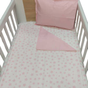 Комплект чаршафи бебе Stars pink