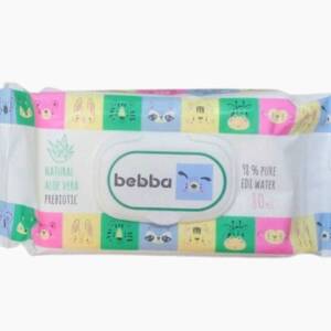 Влажни бебешки кърпички Bebba алое и пребиотик 80бр