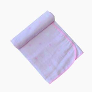 Пелена за бебе муселин 90 /120 Pink Stars